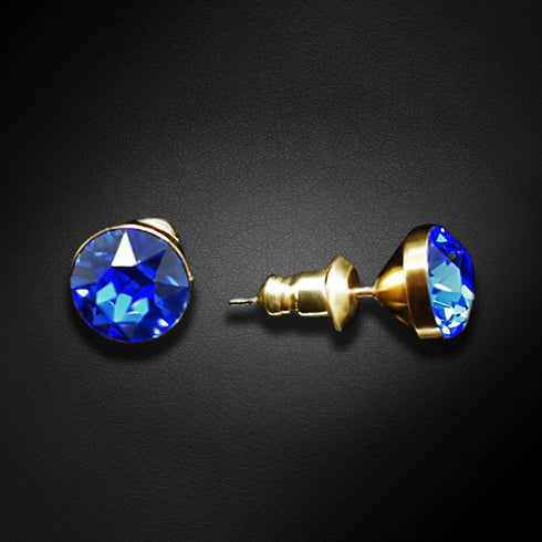 Auskarai "Klasika (Safyras)" su Swarovski™ kristalais